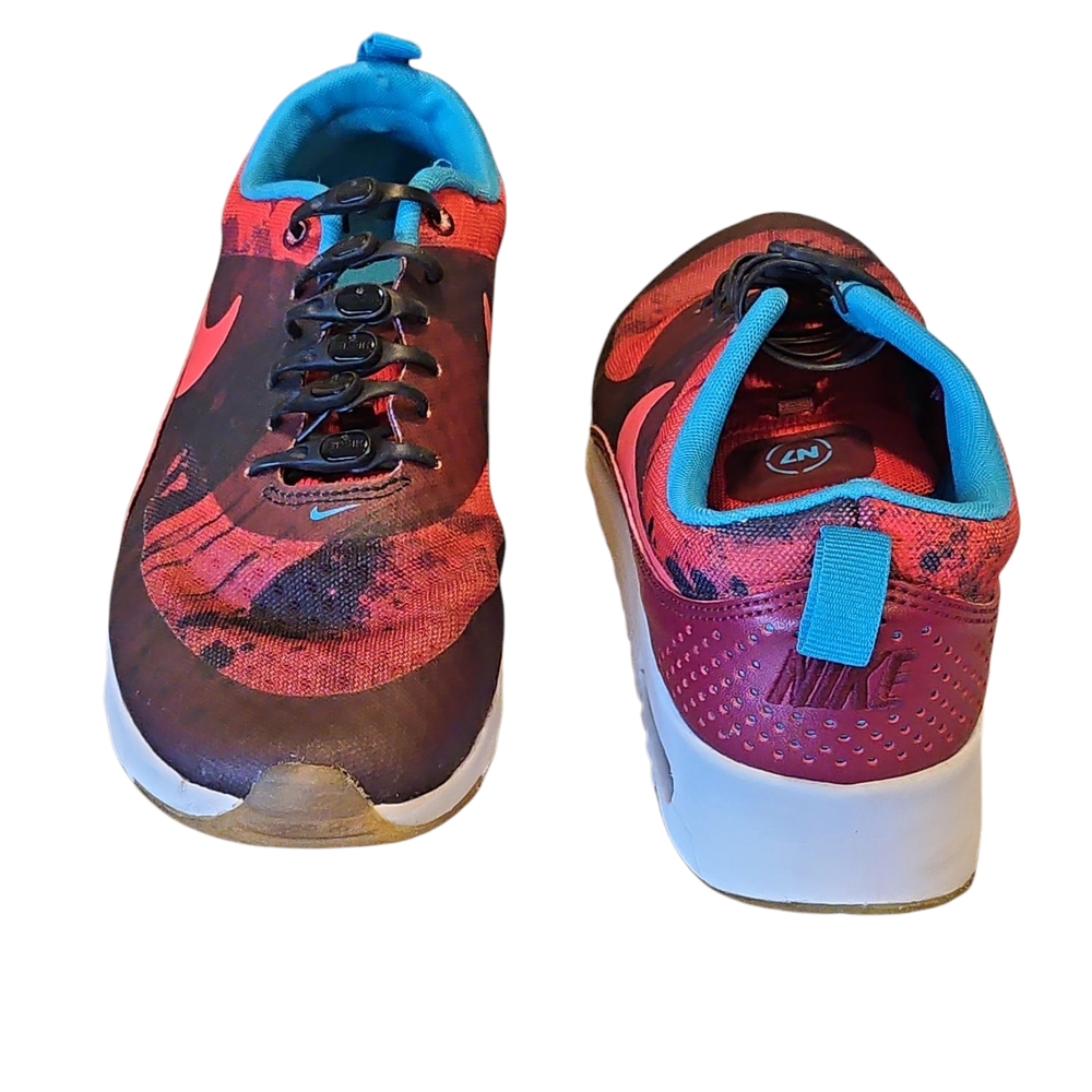 Nike Air Max Thea N7 Maroon/Pink Camo Sneakers - Picture 2 of 7